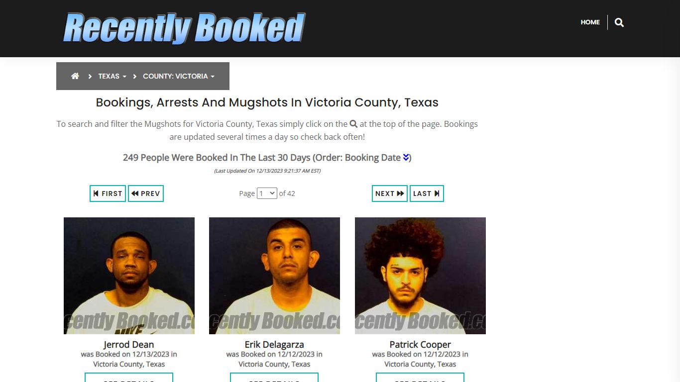 Recent bookings, Arrests, Mugshots in Victoria County, Texas